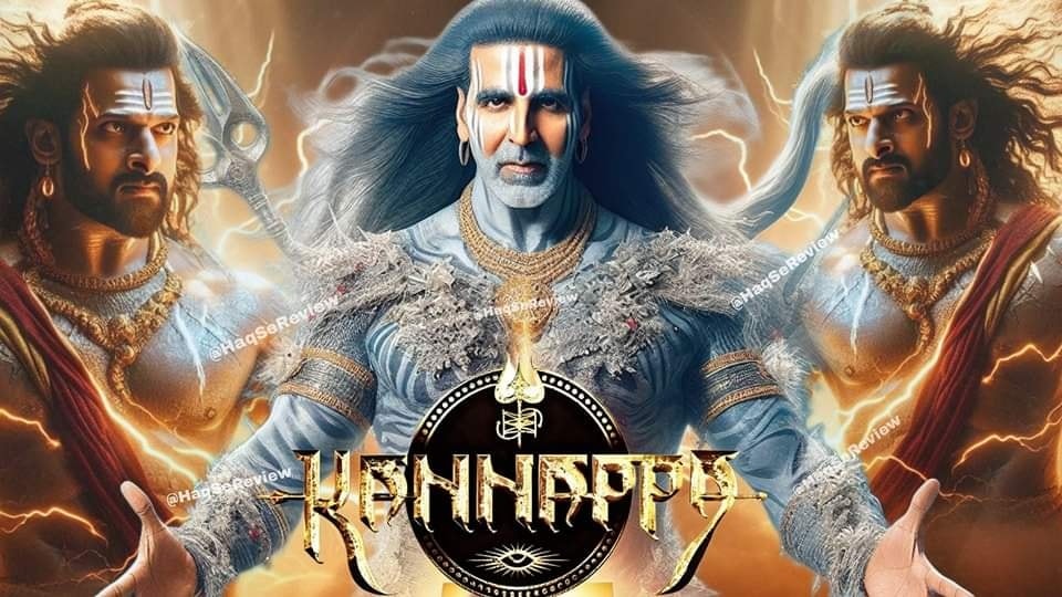 Prabhas as Nandi and Akshay Kumar as Lord Shiva in Vishnu Manchu’s ‘Kannappa’