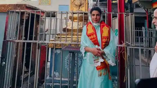 Priyanka Chopra Jonas Visits Chilkur Balaji Temple in Hyderabad