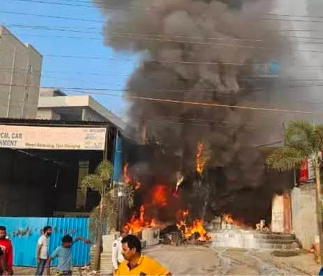 Massive Fire Breaks Out at Fan Manufacturing Unit in Medchal