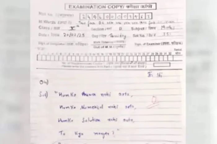 10th Grade Student’s Hilarious Exam Answer Sheet Goes Viral”