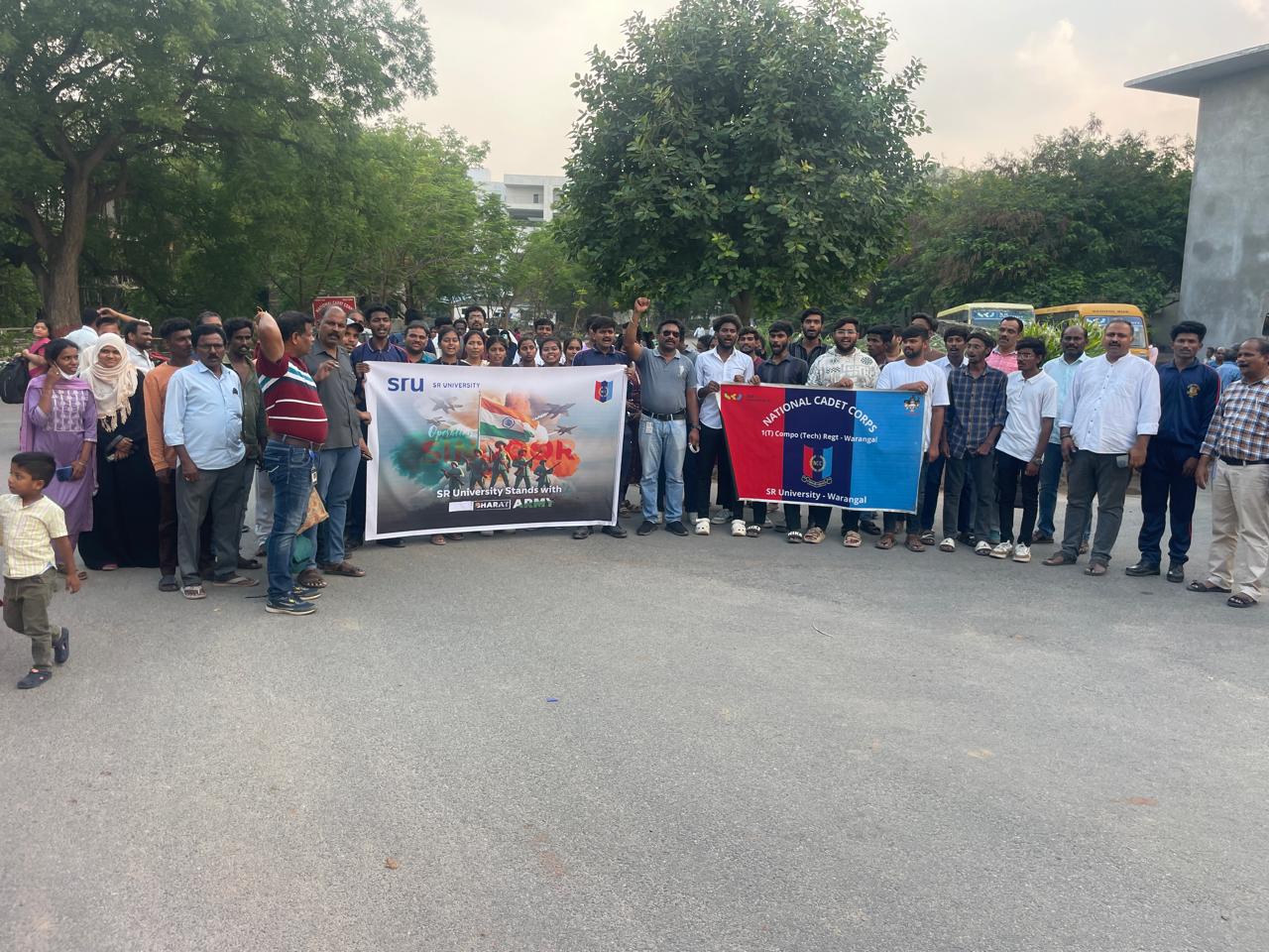 SR University Hosts Rally Honoring Operation Sindoor and Victims of Pahalgam Terror Attack