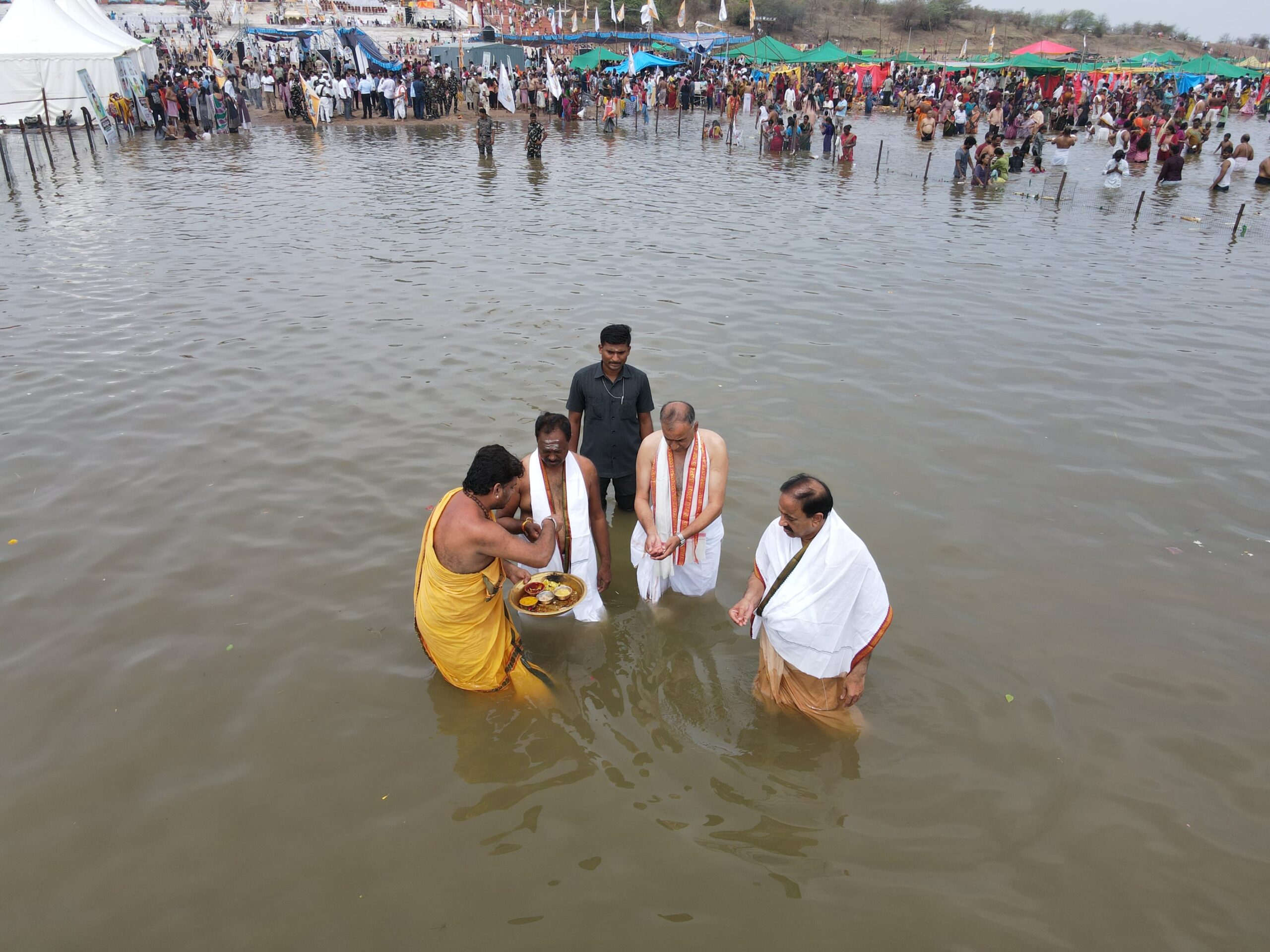 Grand Celebrations of Saraswati Pushkaralu at Triveni Sangamam